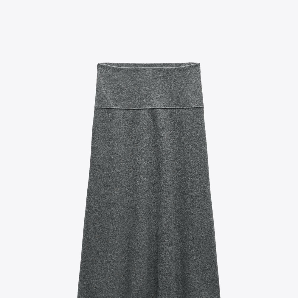 Zara Gray Midi Skirt